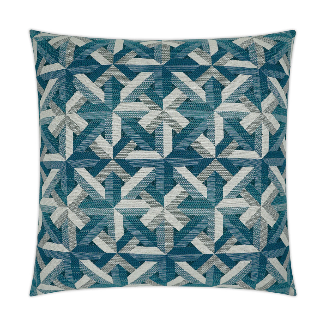 D.V. KAP HOME   24" x 24" Edifice Pillow - Sapphire Modern, Geometric    - 3784-S-2424