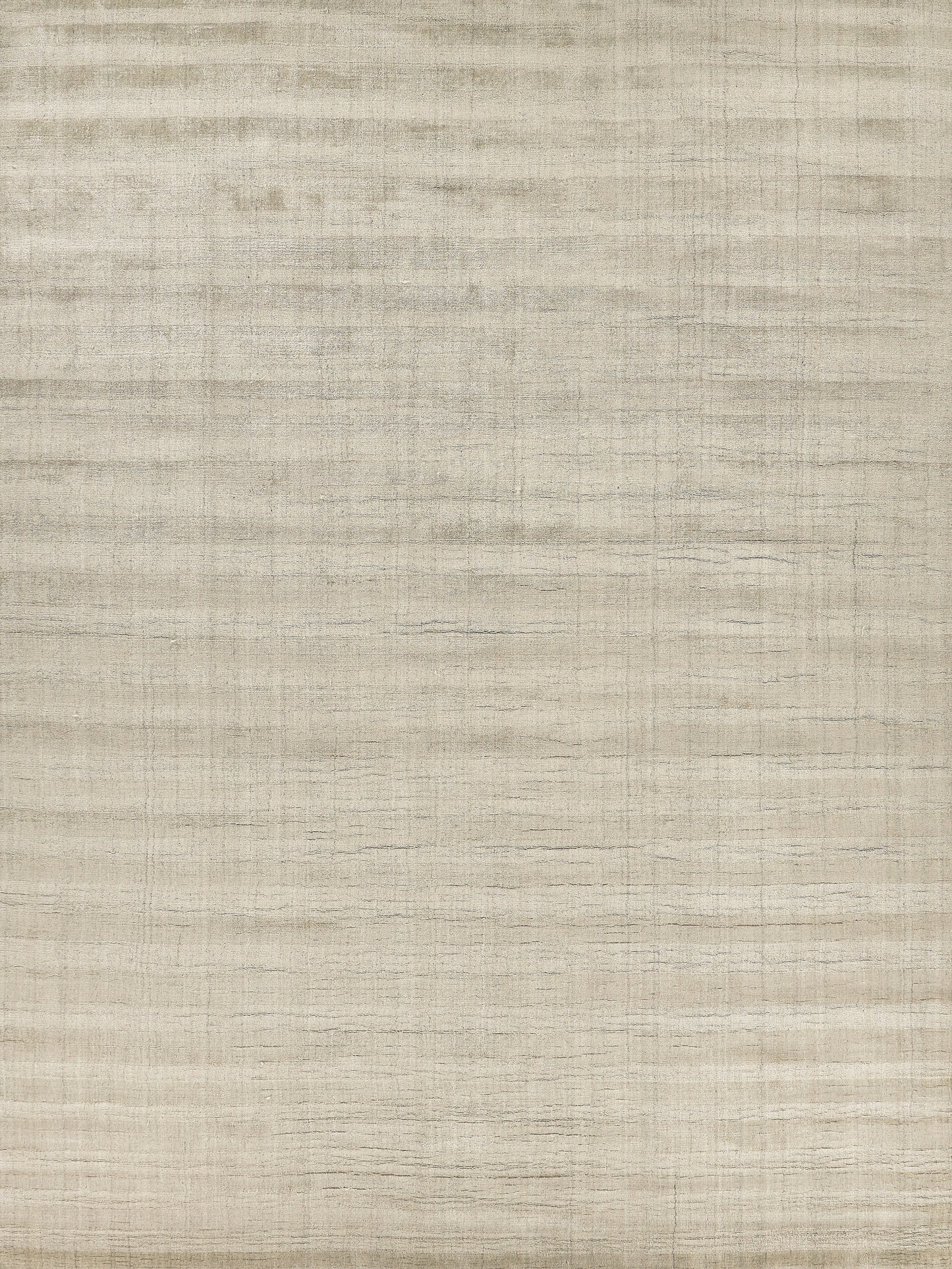 Beige striped rug with a linen-like woven texture and subtle cream and sand horizontal stripes.