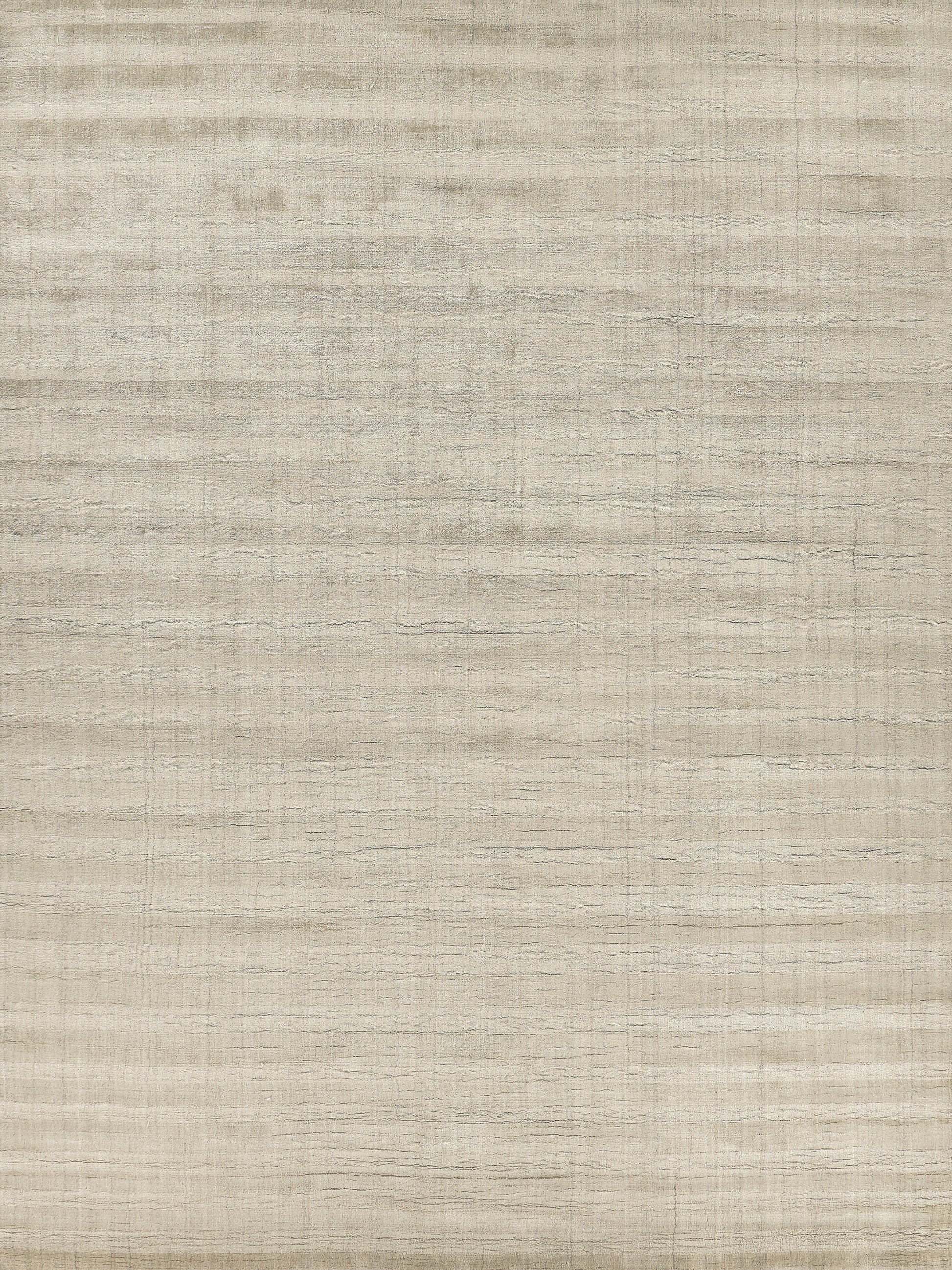 Beige striped rug with a linen-like woven texture and subtle cream and sand horizontal stripes.