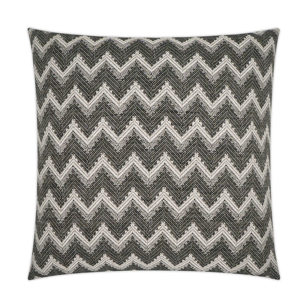 D.V. KAP HOME   24" x 24" Parquet Pillow - Charcoal Global, Chevron    - 3786-C-2424