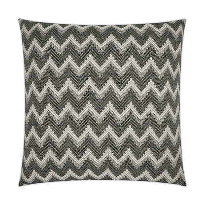 D.V. KAP HOME   24" x 24" Parquet Pillow - Charcoal Global, Chevron    - 3786-C-2424