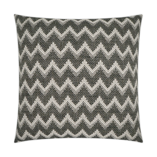 D.V. KAP HOME   24" x 24" Parquet Pillow - Charcoal Global, Chevron    - 3786-C-2424