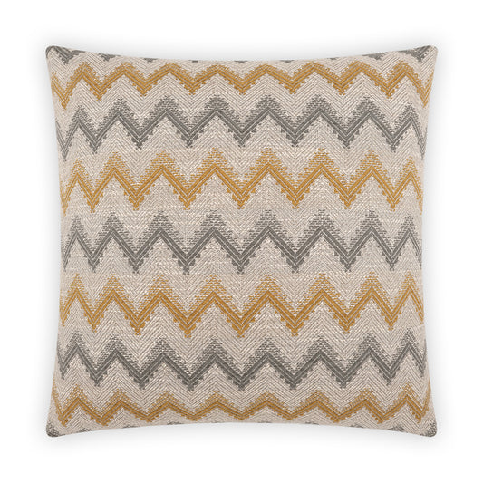 D.V. KAP HOME   24" x 24" Parquet Pillow - Gold Global, Chevron    - 3786-G-2424