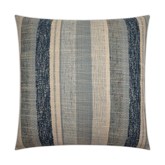 D.V. KAP HOME   24" x 24" Prologue Pillow - Indigo Global, Stripes    - 3787-I-2424