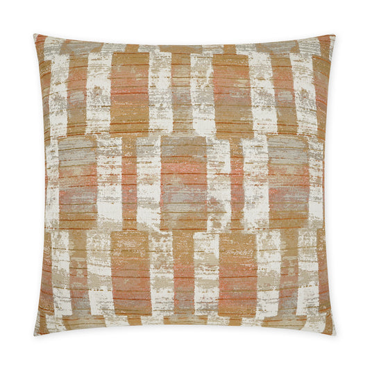 D.V. KAP HOME   24" x 24" Contender Pillow - Russet Farmhouse, Geometric    - 3789-R-2424