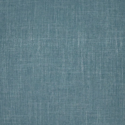 Teal linen-look fabric with subtle crosshatch texture; versatile upholstery or apparel material.
