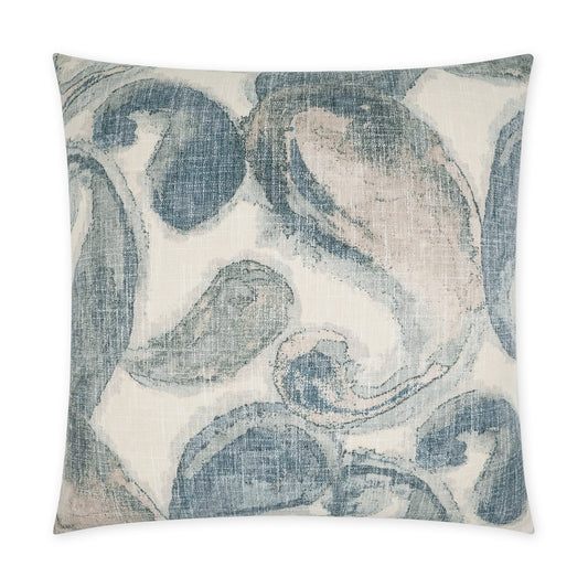 D.V. KAP HOME   24" x 24" Lucerne Pillow - Blue Transitional    - 3796-B-2424