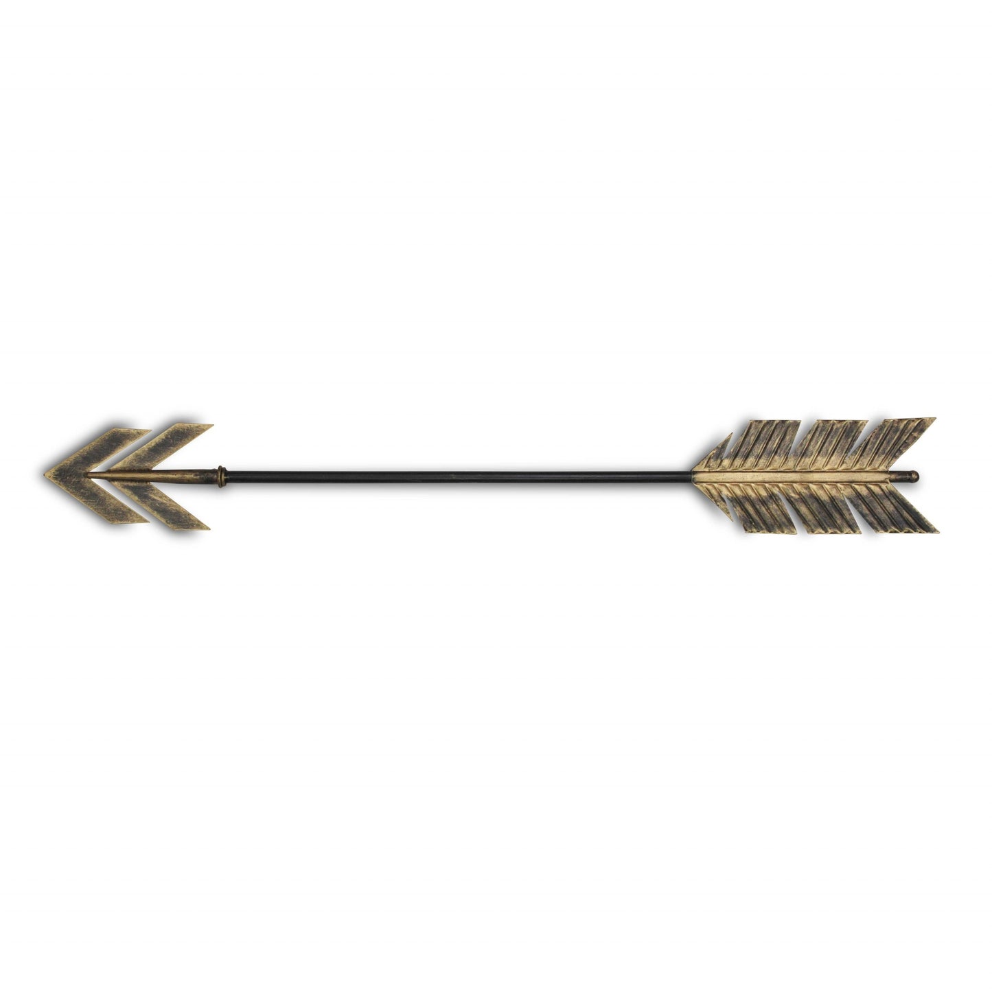 45" Black and Burnished Gold Metal Arrow Wall Decor