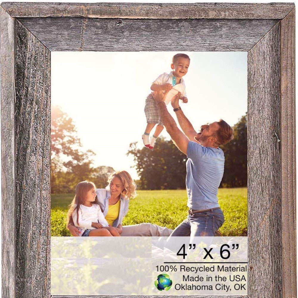 4" X 6" Natural Weathered Gray Picture Frame