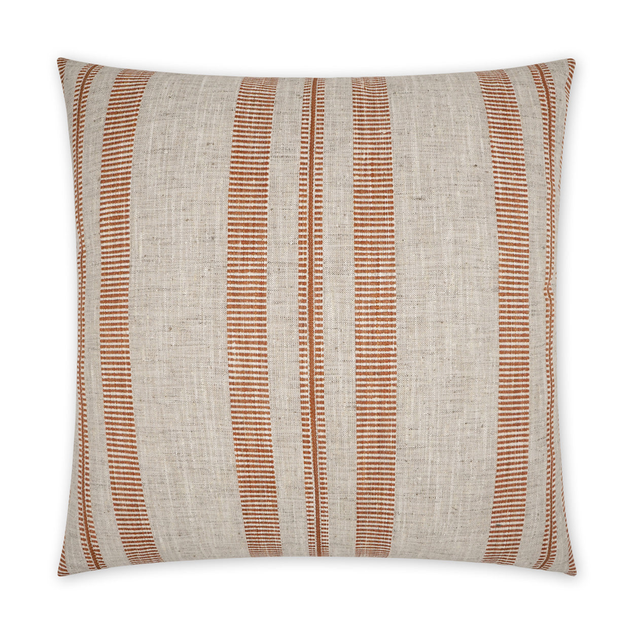 D.V. KAP HOME   24" x 24" Double Issue Pillow - Terracotta Beach, Stripes    - 3799-T-2424