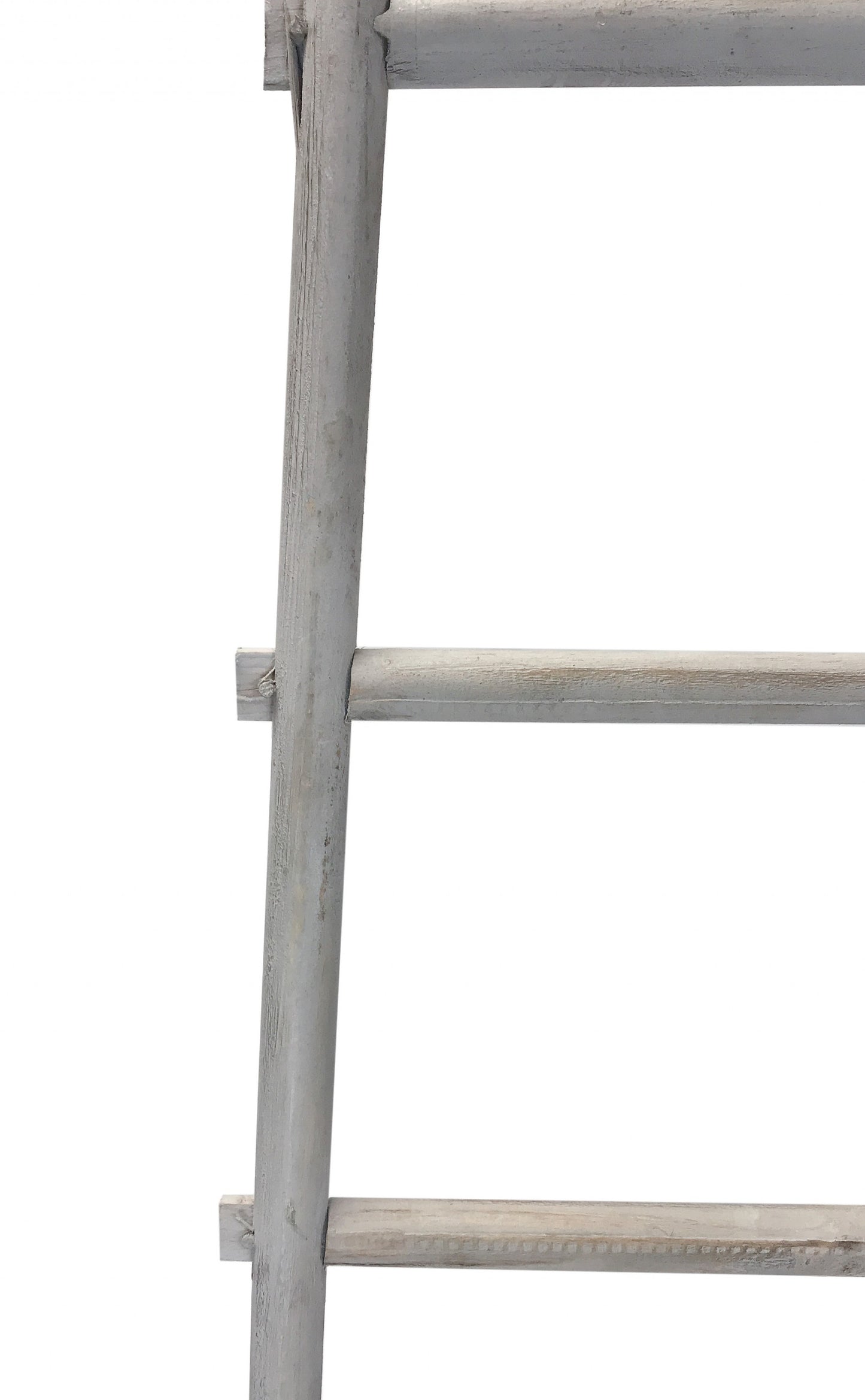 59" X 18" X 2" Grey Decorative Ladder Shelve