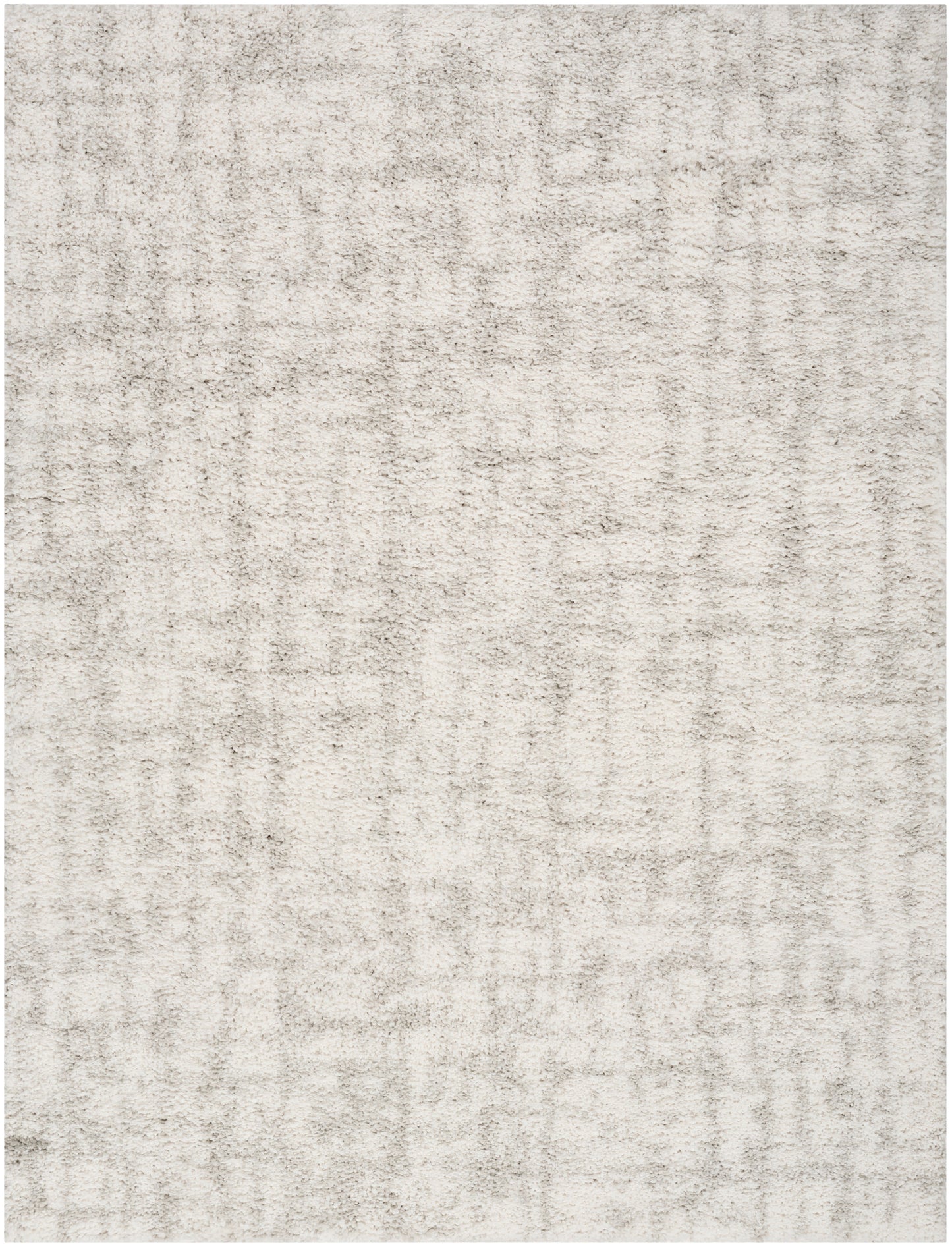 Cream-beige textured shag area rug with plush pile; rectangular, cozy modern living room decor.