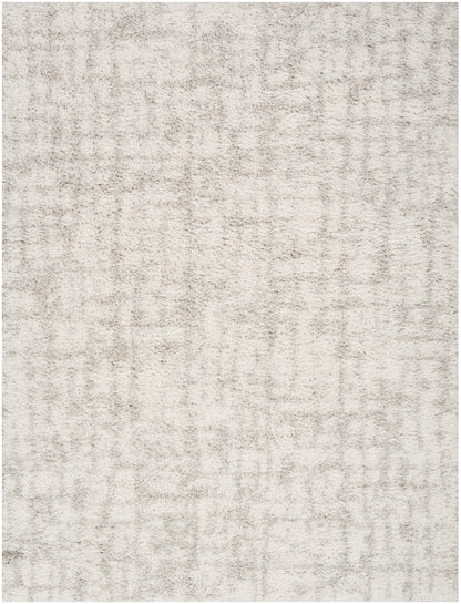 Cream-beige textured shag area rug with plush pile; rectangular, cozy modern living room decor.