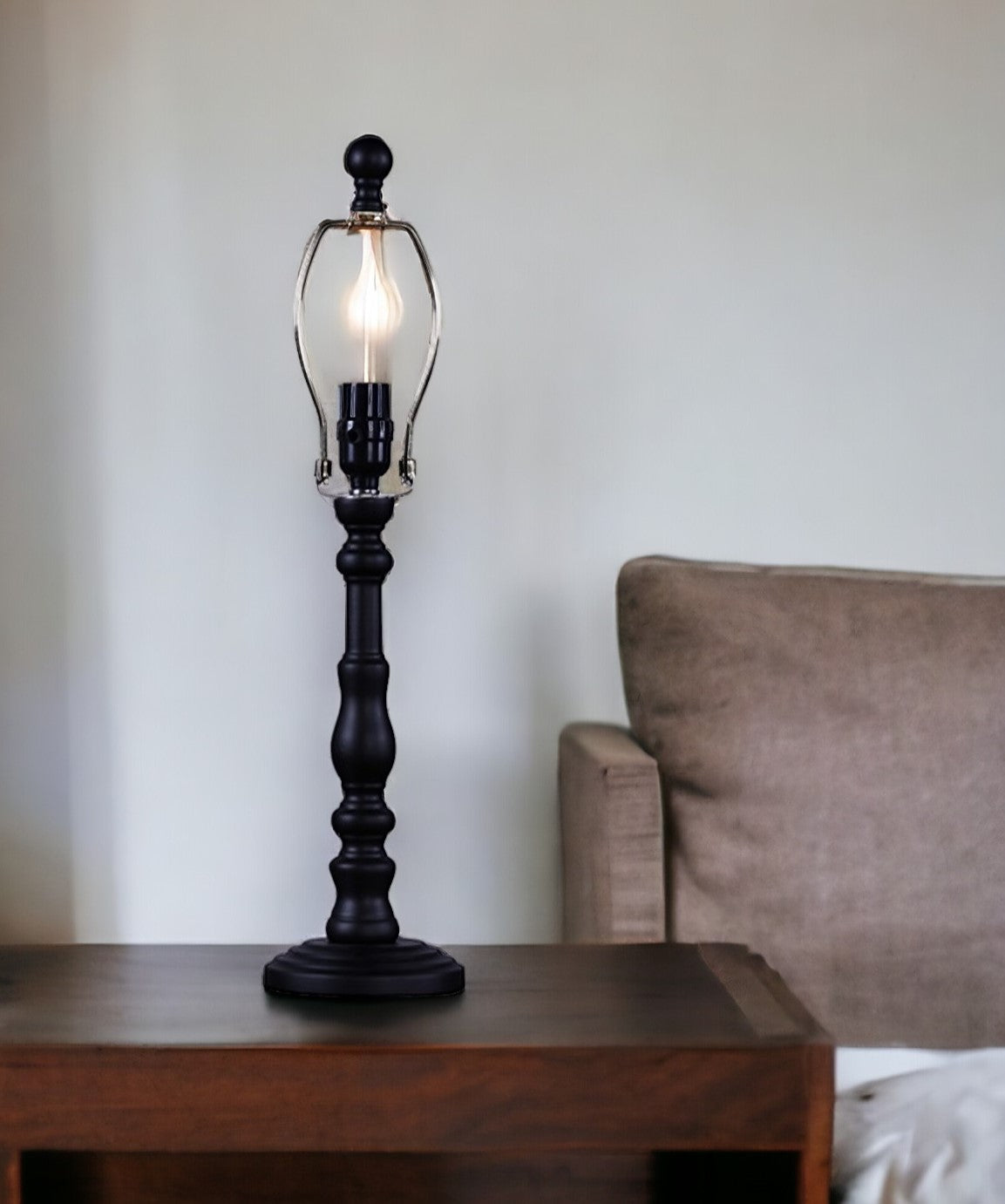 25" Black Urn Table Lamp