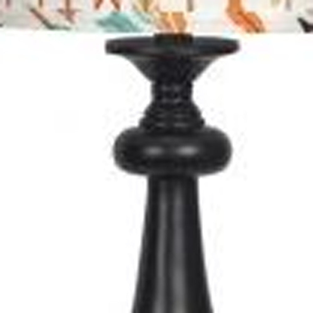 Black Candlestick Multi Color Tribal Arrows Shade Table Lamp