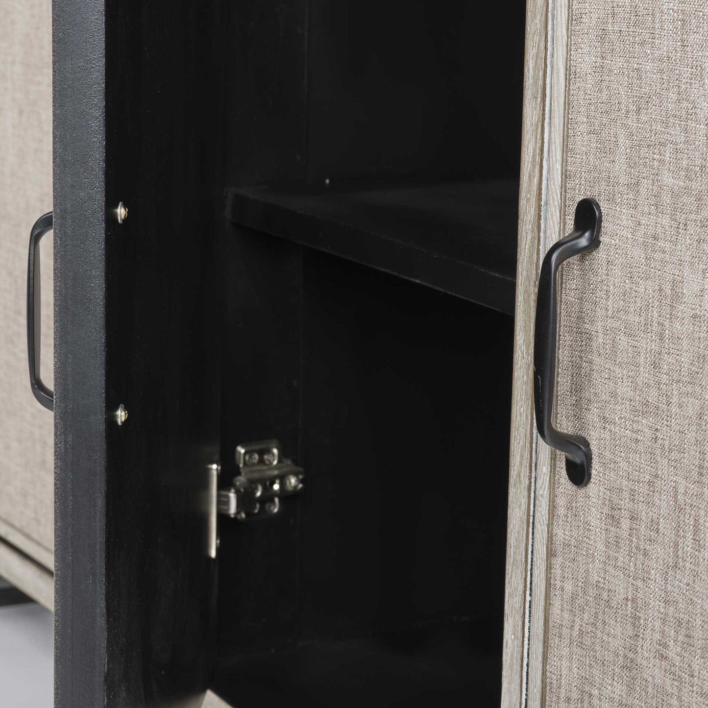 68" Light Brown Solid Wood Sideboard with Four Doors