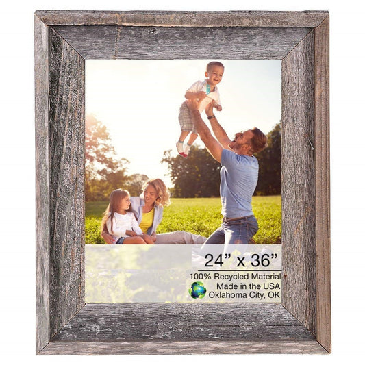 Gray Wood Hanging Picture Frame
