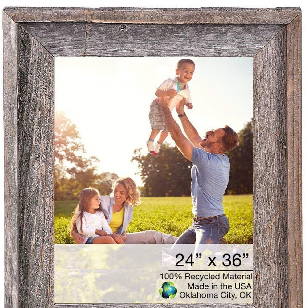 Gray Wood Hanging Picture Frame