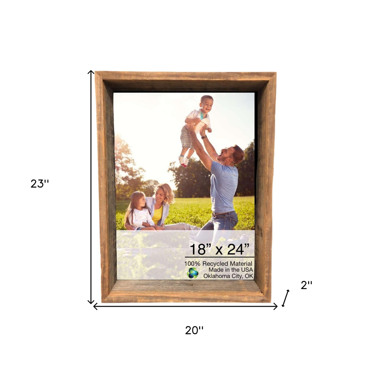 16X20 Natural Weathered Grey Picture Frame