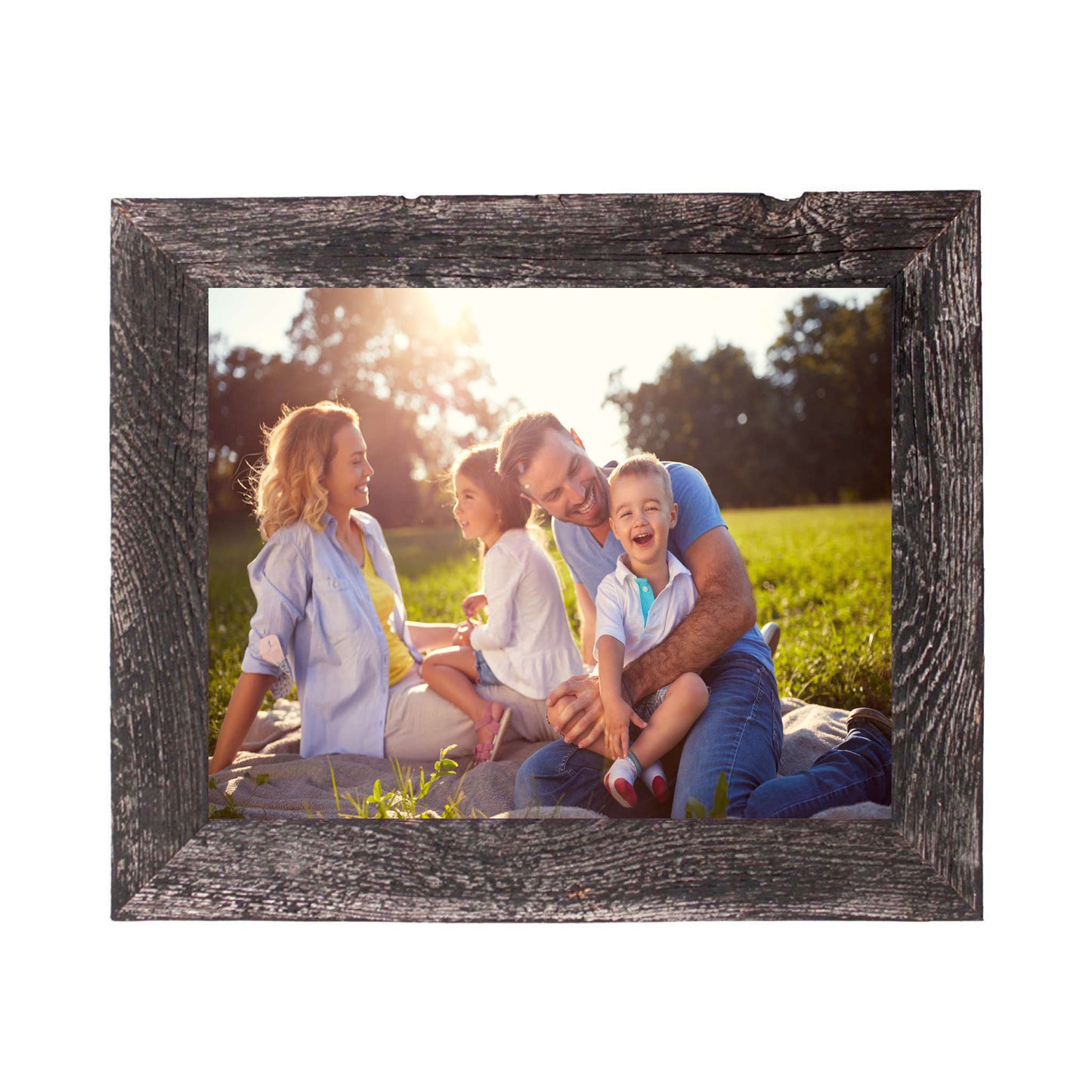 16X20 Rustic Smoky Black Picture Frame With Plexiglass Holder