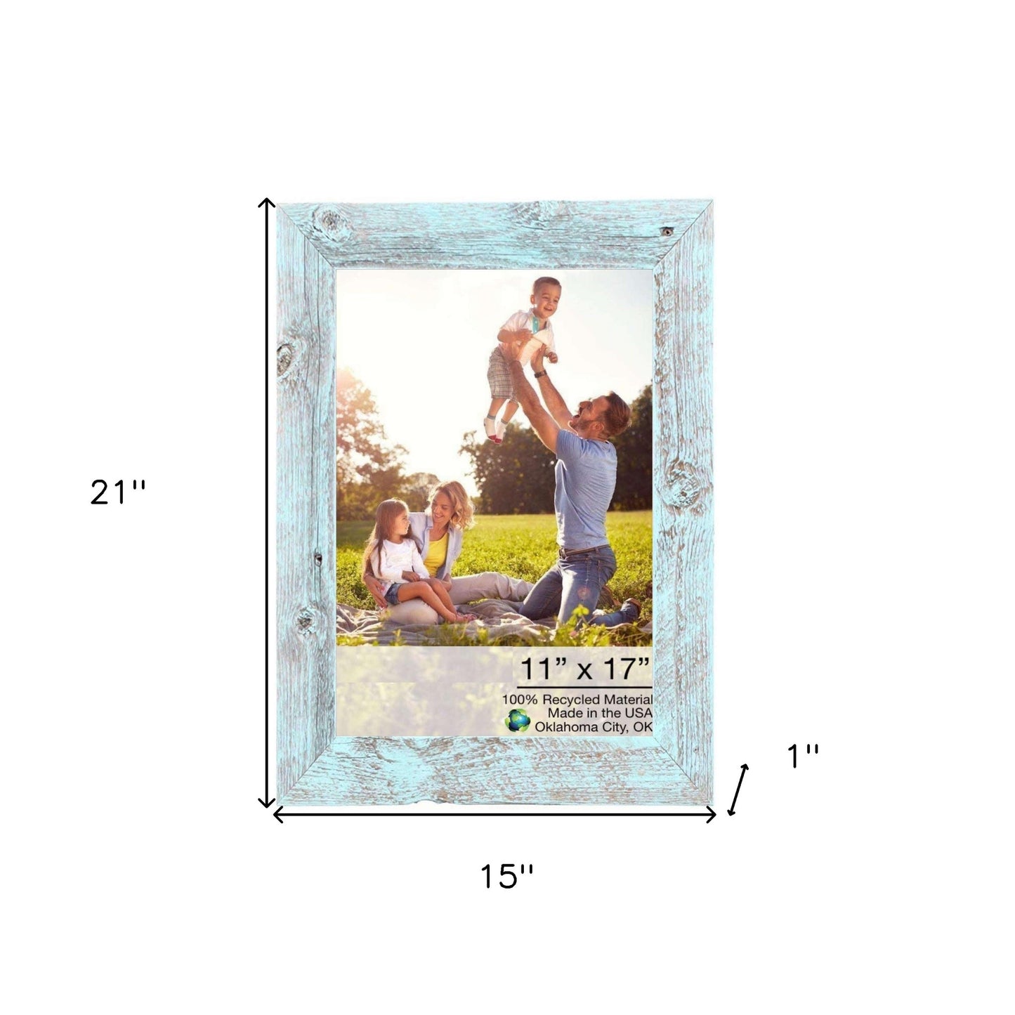 11X17 Rustic Blue Picture Frame