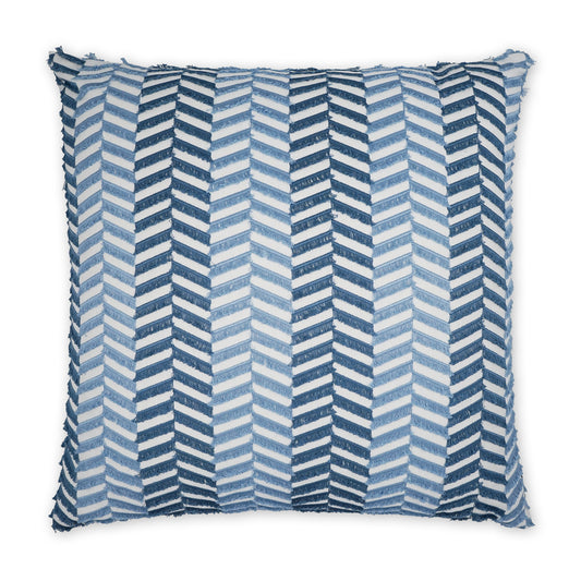 D.V. KAP HOME   24" x 24" Shortcuts Pillow Chevron, Embroidery    - 3803-2424