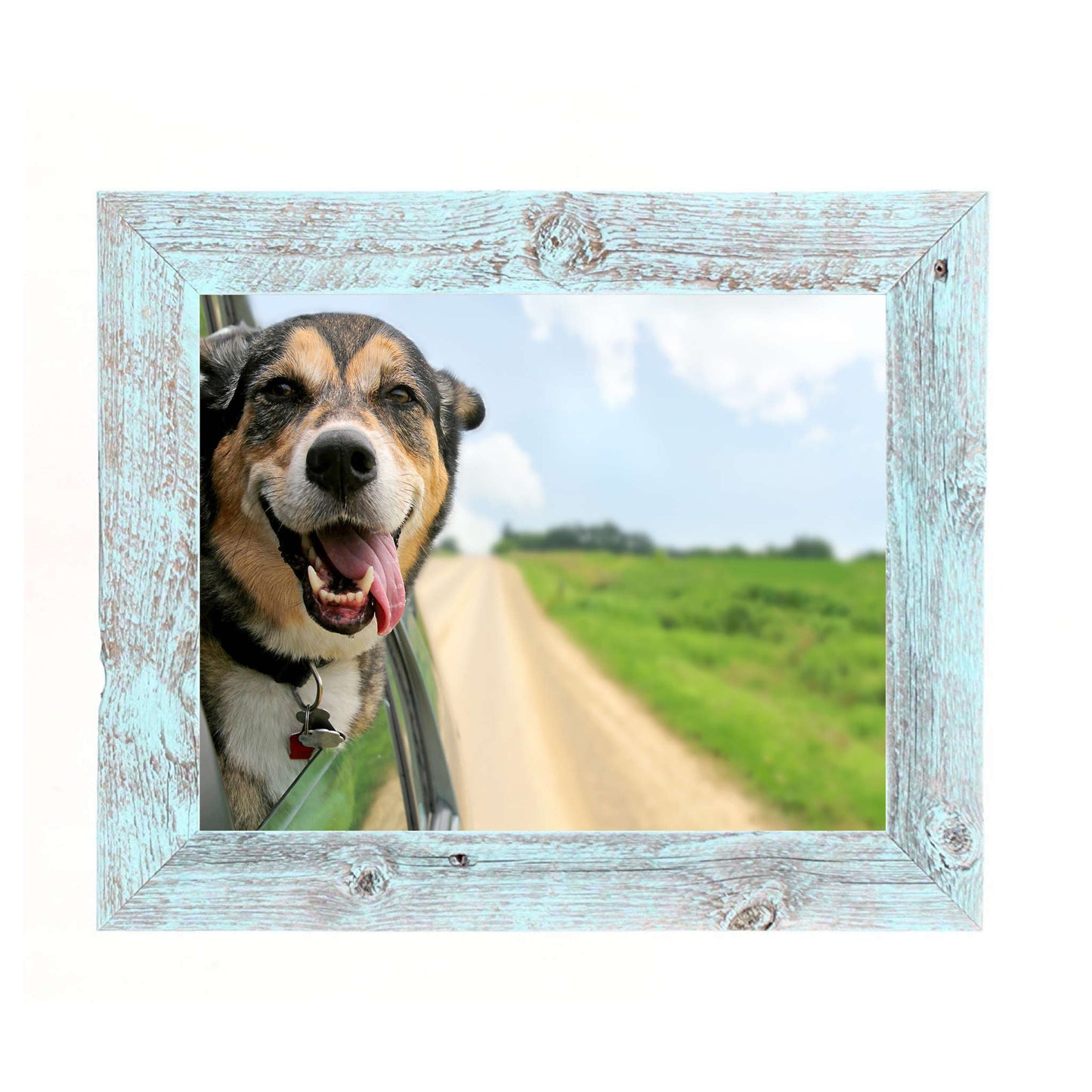 11"X11" Rustic Blue Picture Frame