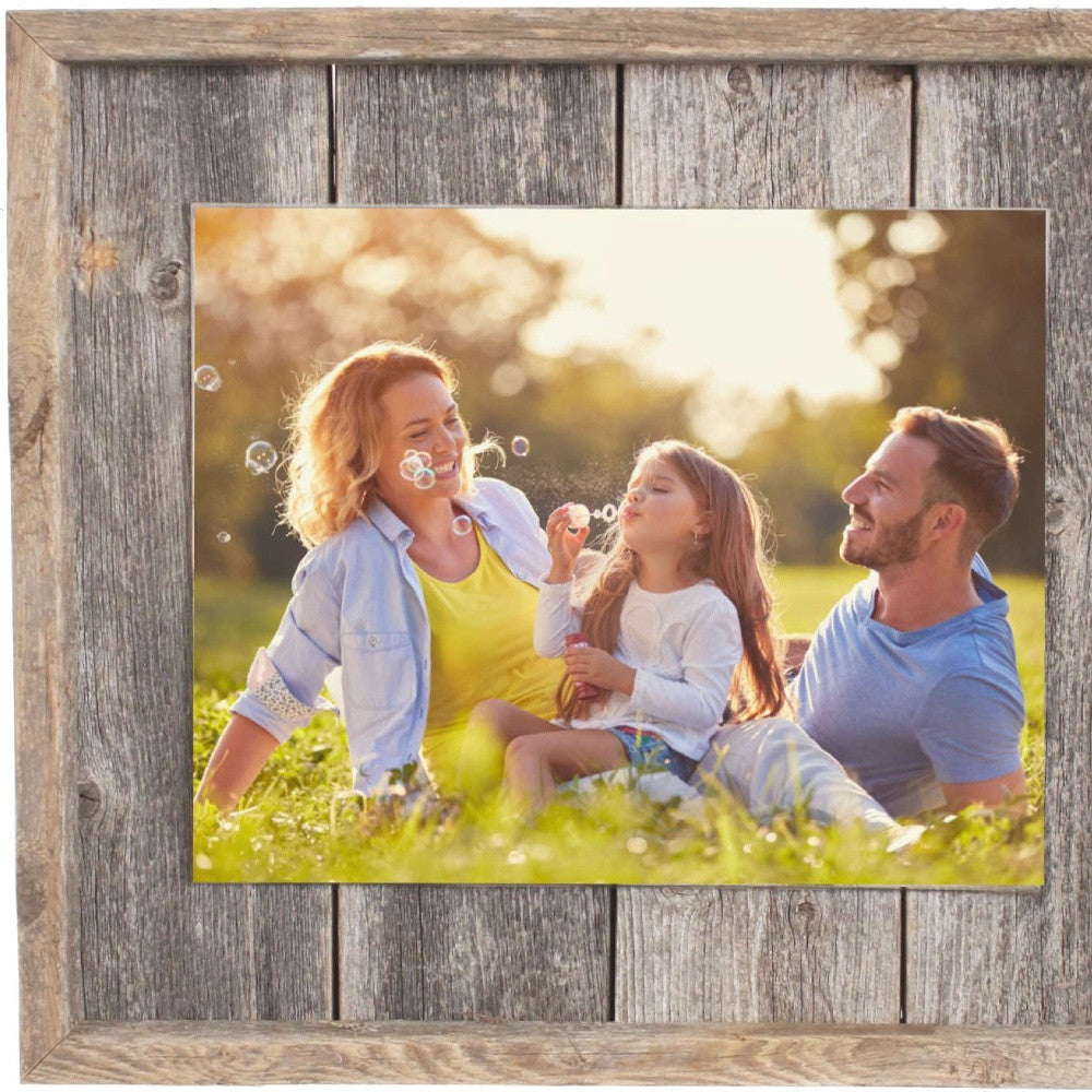 5X7 Natural Weathered Grey Picture Frame With Plexiglass Holder