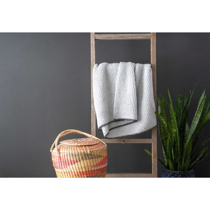 65" X 17" Gray Wood Hanging Dimensional Sculpture