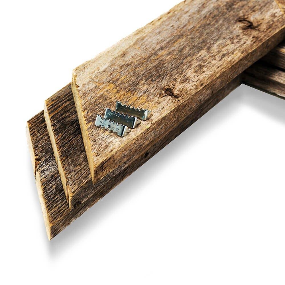 Set of Three Gray Distressed Wood Hanging Arrow Dimensional Sculptures