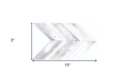 Set of Three White Wood Novelty Hanging Dimensional Sculpture