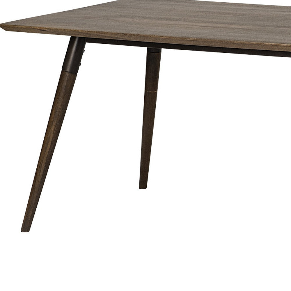39" Dark Brown Solid Wood Dining Table