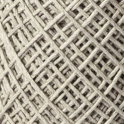 16" Ivory Upholstery Cylinder Abstract Pouf Ottoman