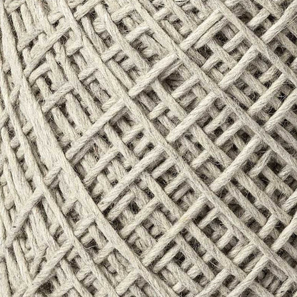 16" Ivory Upholstery Cylinder Abstract Pouf Ottoman