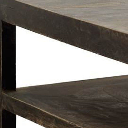22" Natural Brown Solid Wood Square End Table