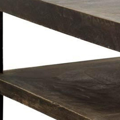 22" Natural Brown Solid Wood Square End Table