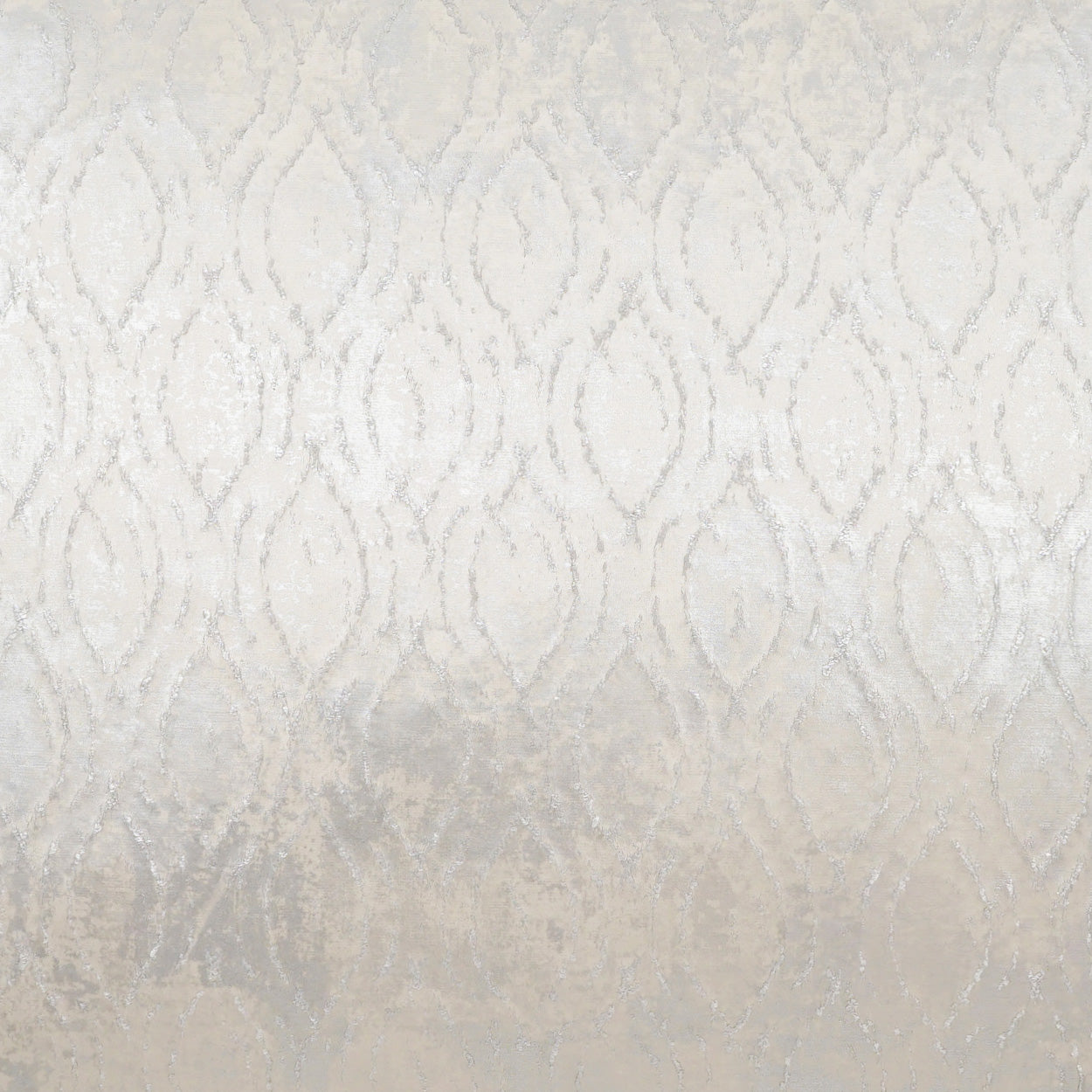 Cream and beige damask fabric texture with subtle sheen and gradient fade, suitable for upholstery or drapery.
