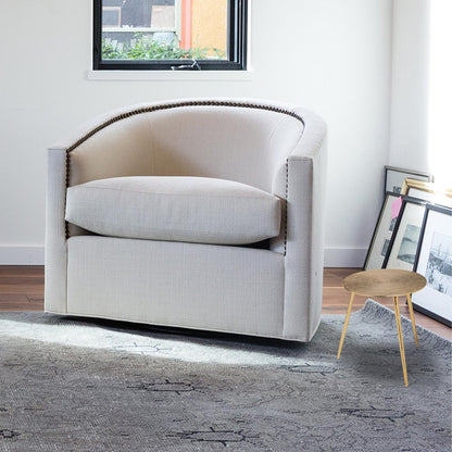 17" Gold Aluminum Round End Table
