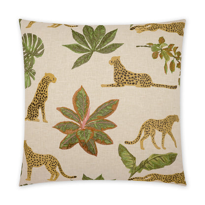 D.V. KAP HOME   24" x 24" Verdant Pillow - Ivory Animal, Novelty, Global    - 3808-I-2424