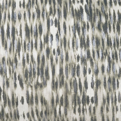 Grey and charcoal abstract vertical brushstroke pattern on light beige pillow fabric; 24" x 24" Tonga Pillow, Pepper Animal.
