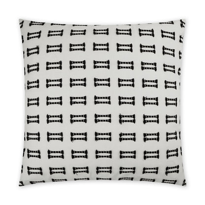 D.V. KAP HOME   24" x 24" Tassels Pillow - Tuxedo Transitional, Global    - 3813-T-2424