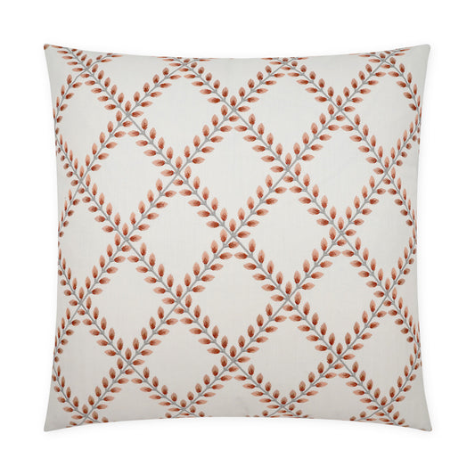 D.V. KAP HOME   24" x 24" Clover Lane Pillow - Coral Traditional    - 3814-C-2424