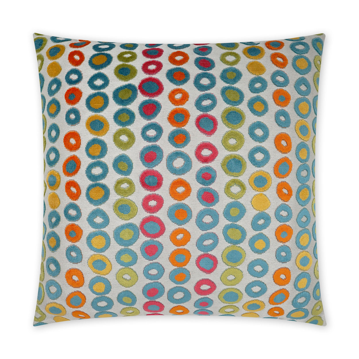 D.V. KAP HOME   24" x 24" Simetra Pillow Modern, Circular - Dots    - 3815-2424