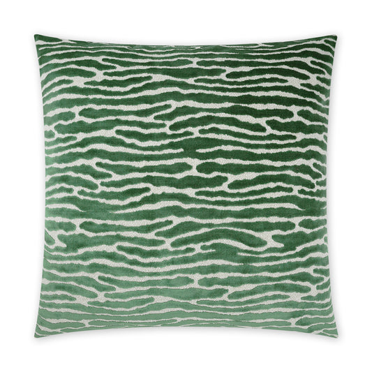 D.V. KAP HOME   24" x 24" Marcel Pillow - Green Abstract, Animal    - 3816-G-2424