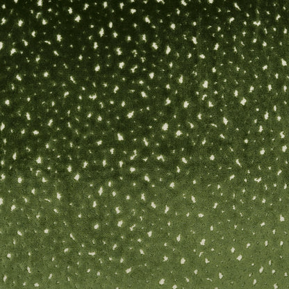 Olive green speckled fabric with tiny white flecks on a 24 x 24 pillow.