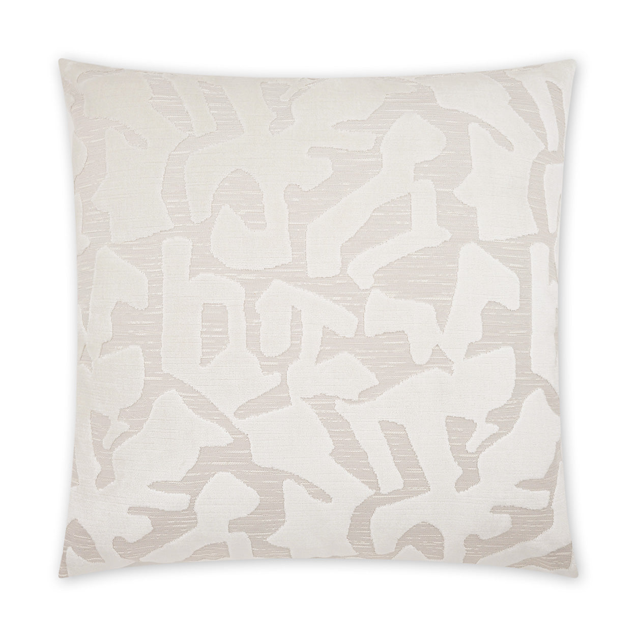 D.V. KAP HOME   24" x 24" Banksy Pillow - Ivory Modern, Abstract, Geometric    - 3822-I-2424