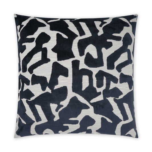 D.V. KAP HOME   24" x 24" Banksy Pillow - Navy Modern, Abstract, Geometric    - 3822-N-2424