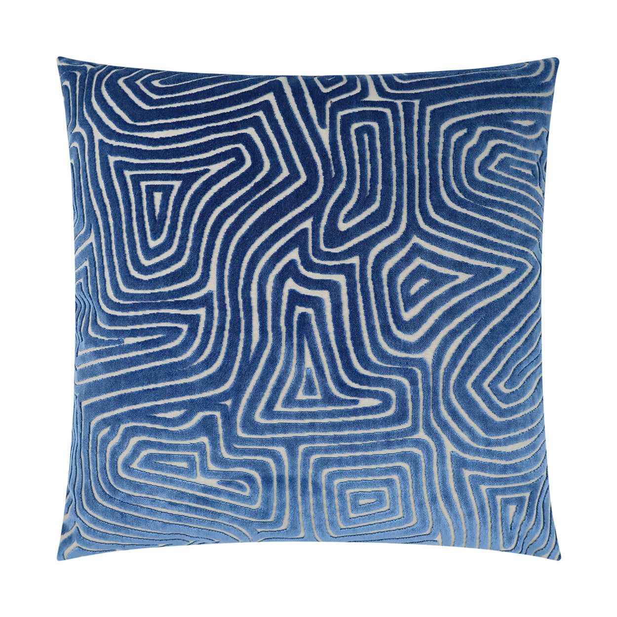 D.V. KAP HOME   24" x 24" Vertigo Pillow - Blue Modern, Abstract    - 3823-B-2424