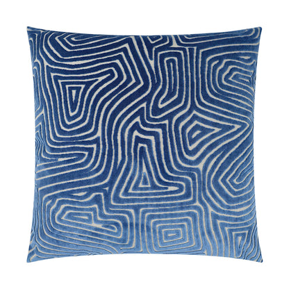 D.V. KAP HOME   24" x 24" Vertigo Pillow - Blue Modern, Abstract    - 3823-B-2424