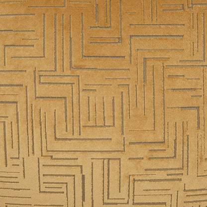 D.V. KAP HOME   24" x 24" Klint Pillow - Gold Modern, Geometric    - 3827-G-2424